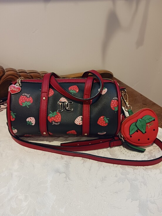 Juicy Couture Handbags - Juicy Couture - Strawberry Print Barrel Bag